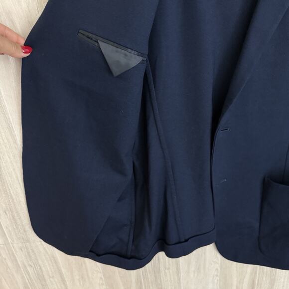 Banana Republic Blazer Men 42R Slim Fit Navy Blue Suit Jacket Sport Coat Stretch - Picture 6 of 16